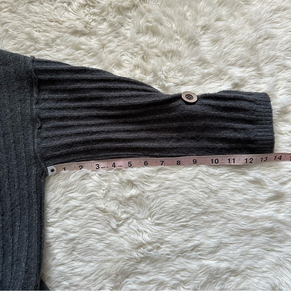 Free People Sweater Around The Clock Pullover Ribbed Charcoal Gray XS - Picture 11 of 11